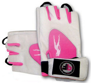 Перчатки Lady Pink Fit бело-розовые