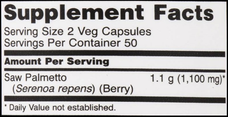 Saw Palmetto Berries 550 mg